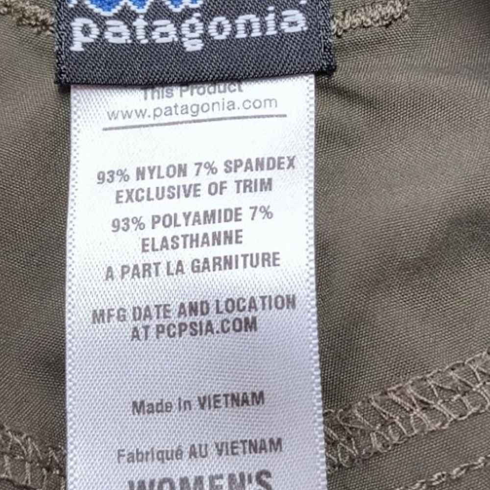 Patagonia Solimar Olive Green Bermuda Cargo Hiking Shorts Size 6 - Picture 8 of 9